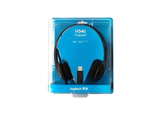 سماعة رأس Logitech USB H340, Stereo, USB for Windows and Mac - Black