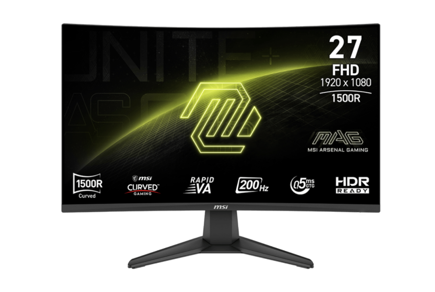 شاشة ألعاب MSI MAG 275F E20 – 27" Rapid IPS FHD , 200Hz, 0.5ms Response, HDR Ready, FreeSync Premium, AI Vision, HDMI 2.0b & DisplayPort 1.2a, 3 Year Warranty